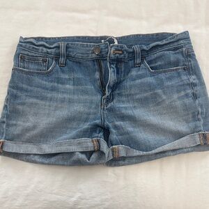 Jcrew Women's Light Blue Rolled-Cuff Denim Shorts